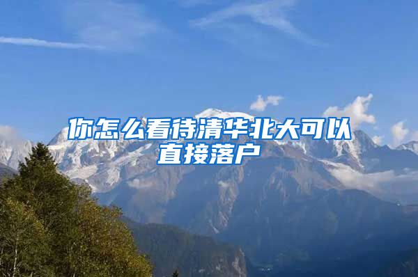 你怎么看待清华北大可以直接落户