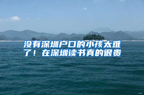 没有深圳户口的小孩太难了!在深圳读书真的很贵