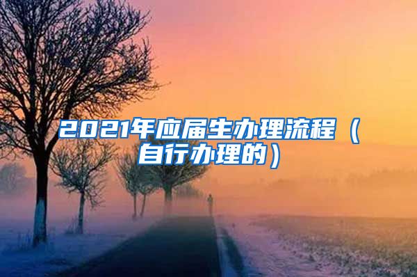 2021年应届生办理流程（自行办理的）