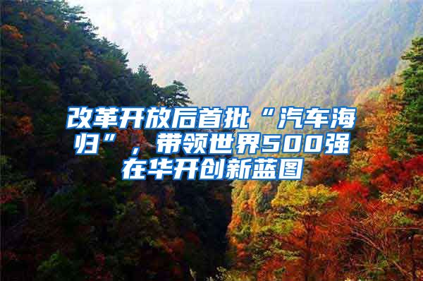 改革开放后首批“汽车海归”，带领世界500强在华开创新蓝图