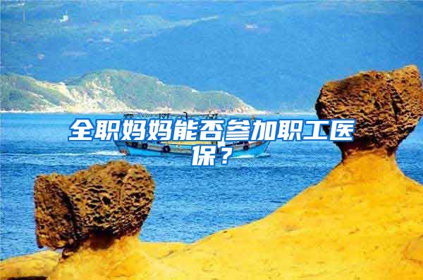全职妈妈能否参加职工医保？