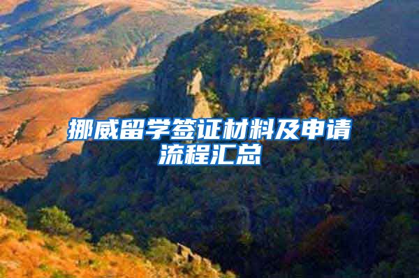 挪威留学签证材料及申请流程汇总