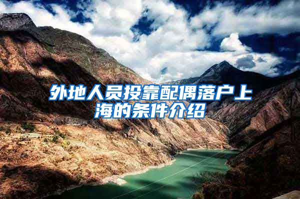 外地人员投靠配偶落户上海的条件介绍