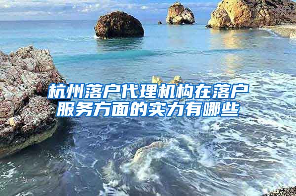 杭州落户代理机构在落户服务方面的实力有哪些