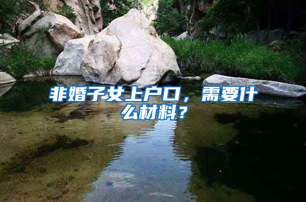 非婚子女上户口,需要什么材料?