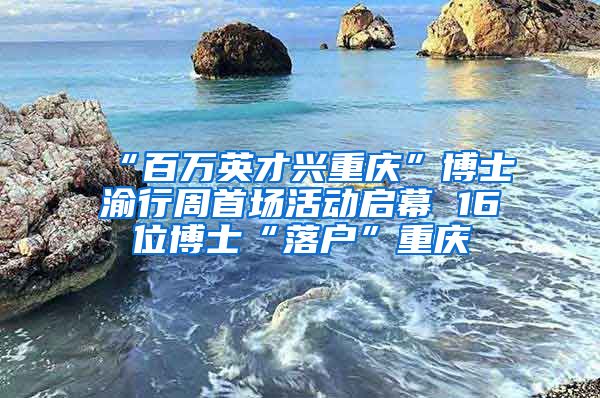 “百万英才兴重庆”博士渝行周首场活动启幕 16位博士“落户”重庆