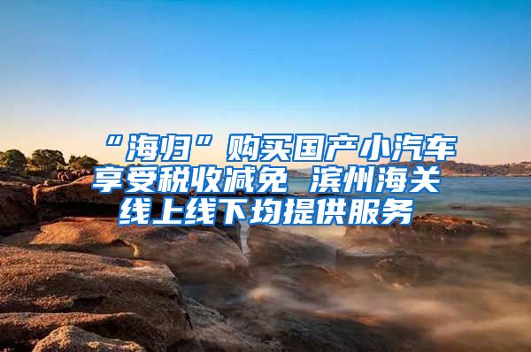 “海归”购买国产小汽车享受税收减免 滨州海关线上线下均提供服务