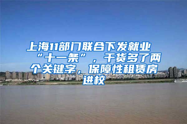 上海11部门联合下发就业“十一条”，干货多了两个关键字，保障性租赁房进校