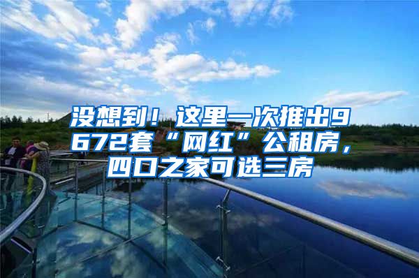 没想到！这里一次推出9672套“网红”公租房，四口之家可选三房