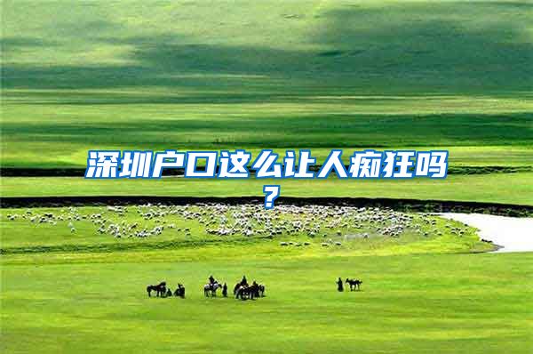 深圳户口这么让人痴狂吗?
