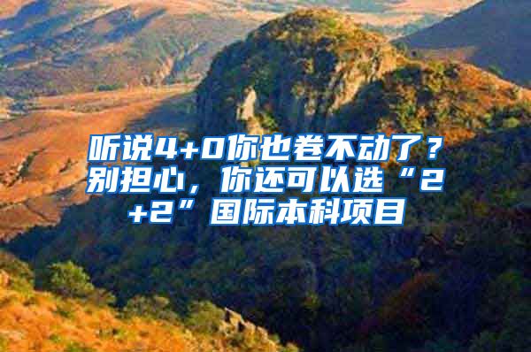 听说4+0你也卷不动了？别担心，你还可以选“2+2”国际本科项目