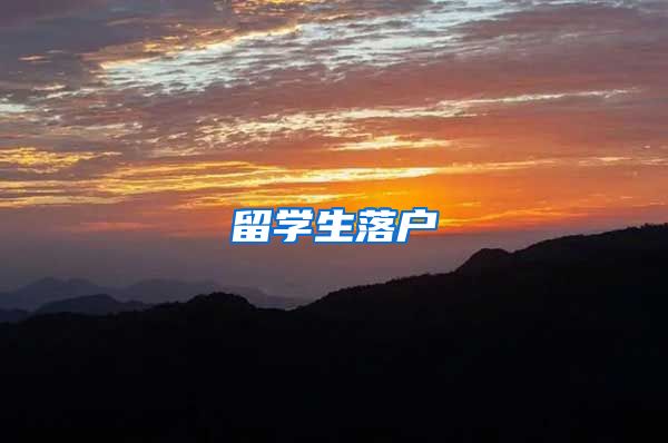 留学生落户