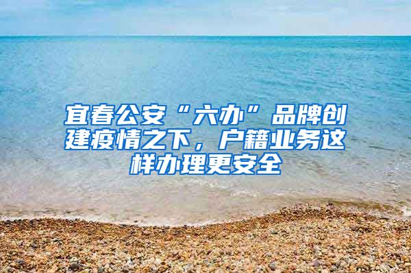 宜春公安“六办”品牌创建疫情之下，户籍业务这样办理更安全