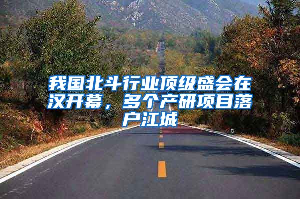 我国北斗行业顶级盛会在汉开幕，多个产研项目落户江城